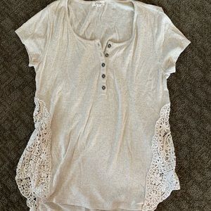 Crocheted Side Casual Blouse